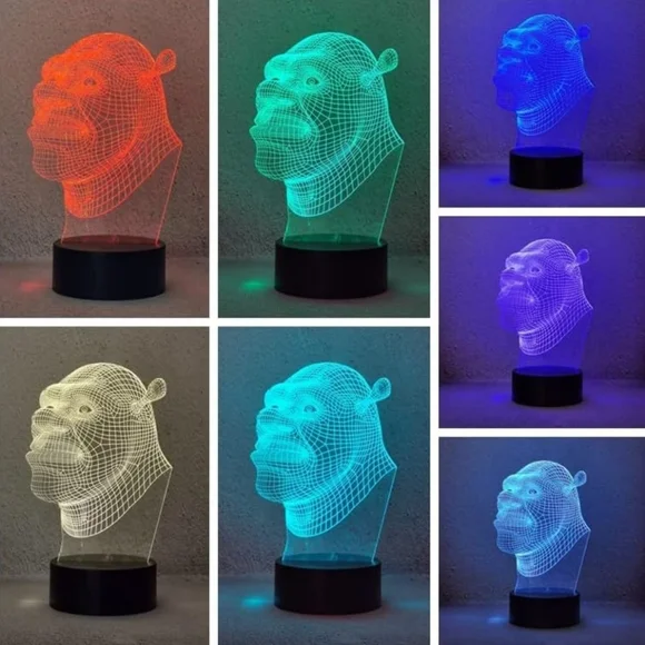 Shrek 3D LED Visual Night Light - Picture 3 of 9
